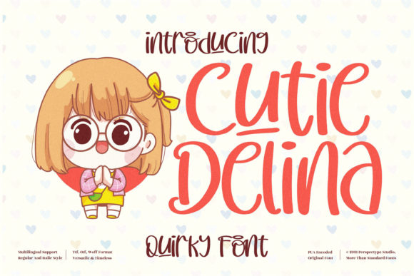 Cutie Delina: A Playful Display Font for Whimsical Brand Identities