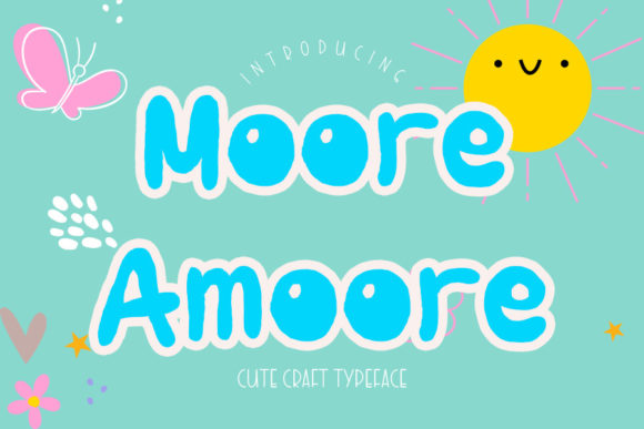 Moore Amoore: A Bubbly Display Font That Brings Joy to Branding
