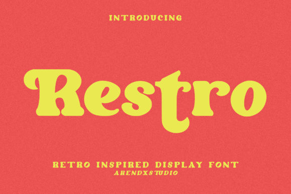 Restro: A Retro Display Font That Pops in Modern Campaigns