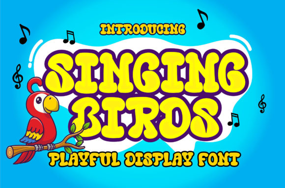 Singing Bird: A Playful Display Font for Bright Branding Projects