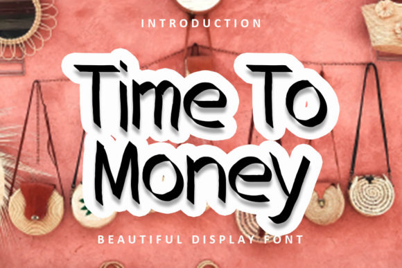 Time to Money: A Bold Display Font for Impactful Marketing Visuals