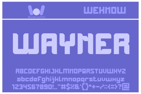 Wayner Font: Bold Display Type for Crafters
