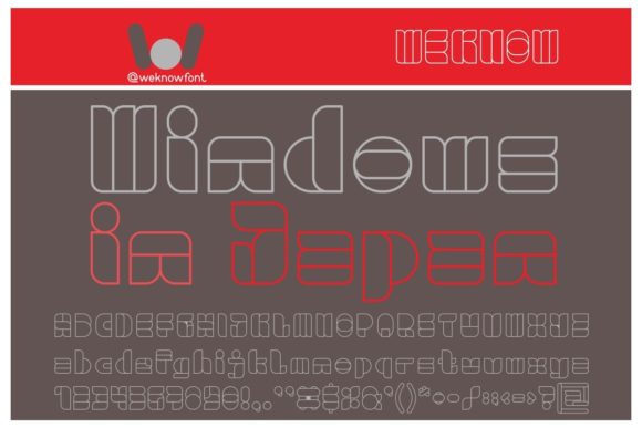Windows in Japan: A Bold Display Font for Crafters and Product Designers